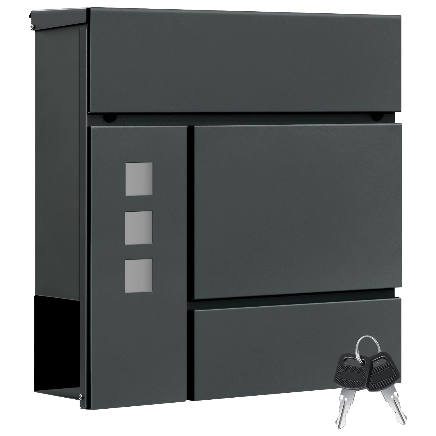 Buzón con cerradura y compartimento 1pc 10.5 cm | Entrada, correo y exterior
