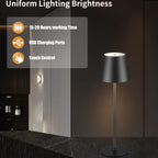 Lámpara de mesa para iluminación de dormitorio y escritorio | 2 L y 4000Mah y Recargable