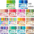 168 Colores de Bolígrafos de Gel Acrílico, Bolígrafos de Gel para Libros de Colorear, Papel , Vidrio, Tela, Creación de Tarjetas, Suministros para Arte y Manualidades, Bolígrafo de Pintura Acrílica 3D con Punta de Bala de 1.0 mm