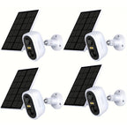 4pcs Cámara de Seguridad Solar LaxiHub, Cámara Inteligente Inalámbrica para Exteriores con Energía Solar, WiFi para Hogar, IP65, Visión Nocturna en Color, Audio Bidireccional, Seguimiento de Movimiento con IA, Control por APP