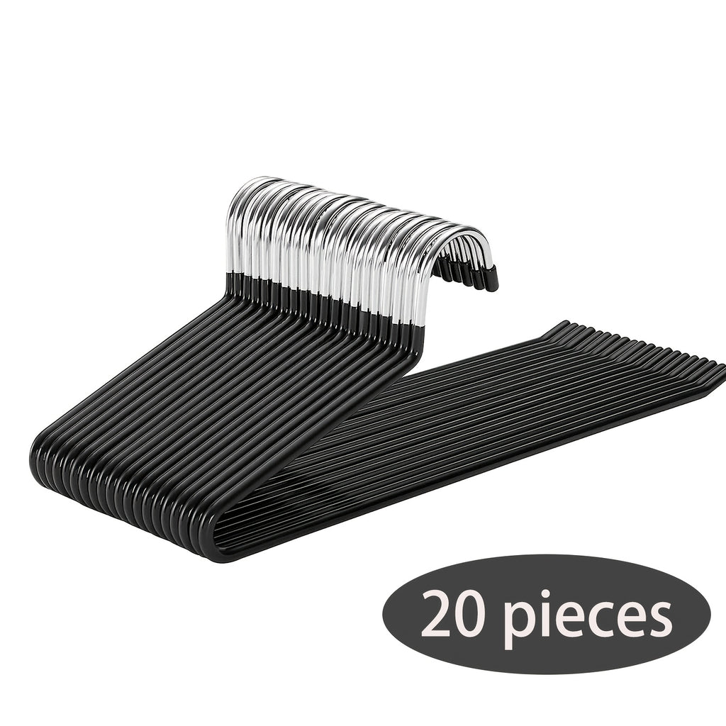 Juego de 20 perchas para faldas, perchas doradas antideslizantes para pantalones, perchas para abrigos que ahorran espacio con revestimiento antideslizante, perchas multifuncionales para pantalones, adecuadas para pantalones, bufandas, jeans, faldas, etc.