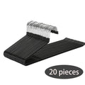 Juego de 20 perchas para faldas, perchas doradas antideslizantes para pantalones, perchas para abrigos que ahorran espacio con revestimiento antideslizante, perchas multifuncionales para pantalones, adecuadas para pantalones, bufandas, jeans, faldas, etc.