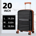 Maleta Nueva de 20 Pulgadas 100% PP | Resistente a Golpes y No Deformable | Diseño Expandible | Lista para Vuelos | Ideal para Aventuras de Viaje y un Regalo Práctico Perfecto para Amigos