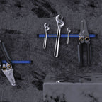 Juego de 3 Tiras Magnéticas para Herramientas - Dimensiones Totales 45.5 x 2.3 x 1.3 cm - Superficie Magnética 40 x 1.8 cm - Tira Magnética para Herramientas de Taladro, Montaje en Pared con Accesorios, Solución de Almacenamiento