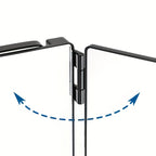 Espejo de tocador plegable de 3 secciones, vista ajustable de 360 grados, ganchos telescópicos, vidrio templado de 30X19 cm, marco de ABS, portátil y plegable para corte de pelo, peinado, afeitado