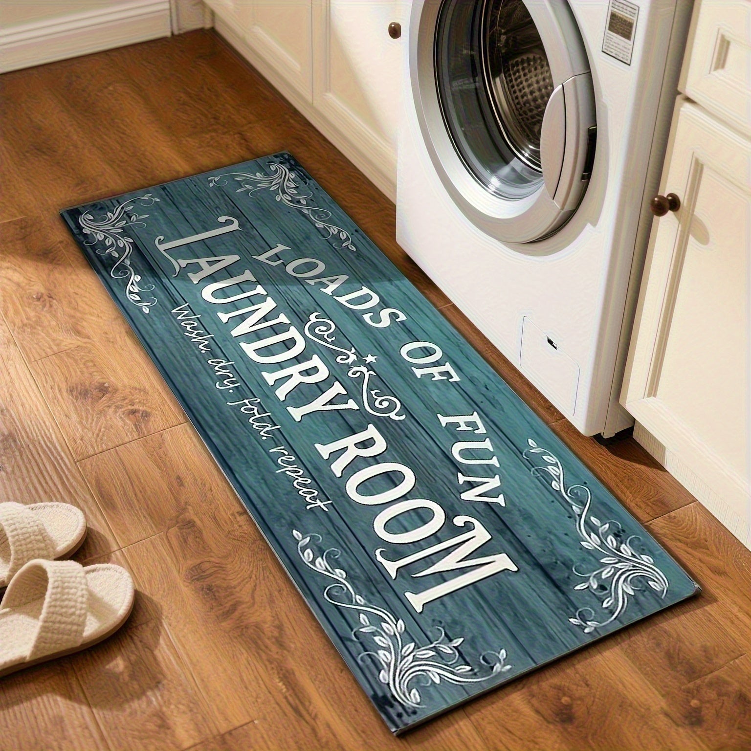 1 alfombra de cocina antideslizante premium - Alfombra de piso de poliéster duradera para cocina - Alfombra de pasillo, baño y cocina lavable y fácil de limpiar, accesorios de cocina - Decoración del hogar