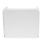 Organizador de bandeja de letras con 5 compartimentos de almacenamiento, bandeja de letras blanca, organizador de papel A4 para escritorio de oficina, bandejas de escritorio blancas con compartimentos, bandejas de papel apilables con construcción de espig