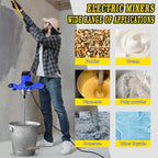 Mezclador eléctrico portátil con paleta y 6 velocidades, mezclador de yeso, mortero y pintura, herramienta eléctrica de mano con paleta para mezclar yeso/pintura/mortero/pasta adhesiva/concreto