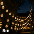 Guirnalda de luces para decoración de fiestas y exteriores | cristal