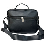 MEJORADA DL-71 Bolso de hombro de cuero genuino para hombre, bandolera horizontal de piel auténtica multibolsillo para hombre