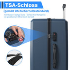 Juego de 5 piezas de equipaje, juego de viaje para trolley de negocios y viajes, cerradura TSA, ruedas de 360°