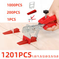 Kit de cuñas y clips para nivelar azulejos 1201 piezas | Para suelos y paredes
