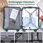 Juego de equipaje de tres piezas, que incluye una maleta de viaje con asa telescópica ajustable, una maleta rígida de ABS con cerradura TSA y ruedas blandas, una bolsa de cabina y equipaje con ruedas unisex.