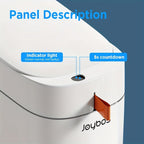 Cubo de basura de 14 litros/13.25 L con sensor sin contacto y tapa - Papelera de residuos activada por movimiento sin manos, funcionamiento higiénico adecuado para baño, dormitorio, oficina, hogar, cubo de plástico rectangular compacto para espacios peque