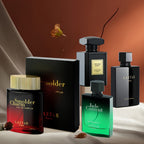 Juego de 4 botellas de perfume de gran capacidad para hombre en caja de regalo, agua de colonia para hombre, perfume de colonia para hombre, almizcle clásico, madera de ámbar, vainilla, café, fragancia duradera, apto para múltiples ocasiones, empaque en c