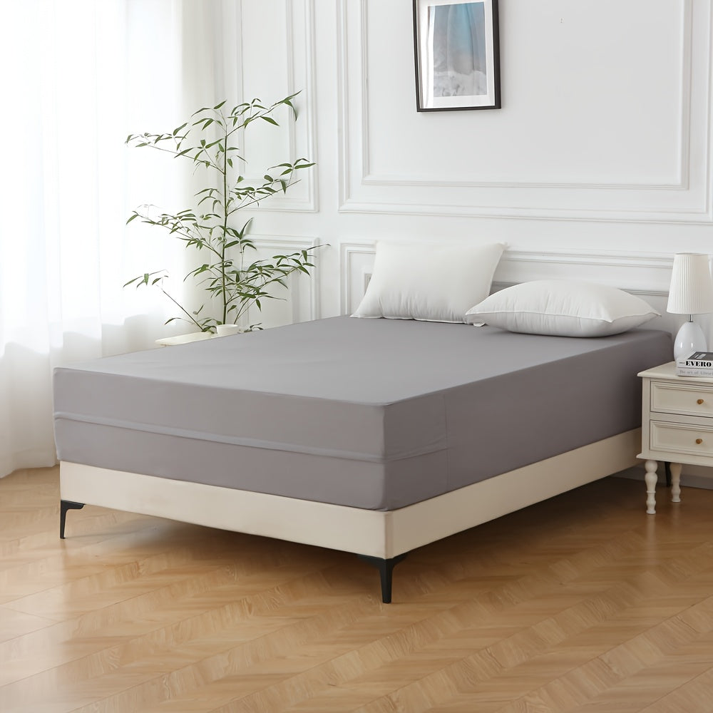 1pc Protector de Colchón Impermeable de 6 Lados, Funda de Colchón Cómoda y Antipolvo, con Cierre de Cremallera y Cubierta Suave, Adecuado para Dormitorios, Habitaciones de Invitados, Hoteles y Residencias Estudiantiles (Excluyendo Fundas de Almohada)