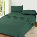 Juego de Sábanas Ligero Suave Fresca 4 Piezas para Cama de 90/105/135/150 cm – 100%Microfibra – Incluye Sábana Bajera Ajustable con borde elástico de 25 cm de profundidad, Sábana Encimera y 2 Fundas de Almohada – Suave, Transpirable y Confortable