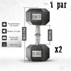 Mancuernas de hierro macizo, juego de mancuernas hexagonales de hierro fundido, con pesos de 2,5 kg, 5 kg, 7,5 kg, 10 kg, 12,5 kg, 15 kg, 20 kg y 25 kg, adecuados para entrenamientos en casa y en el gimnasio, ideales para el entrenamiento de brazos, yoga