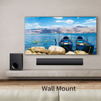 Barra de sonido con subwoofer, barra de sonido para Smart TV, minibarras de sonido con conexión ARC/óptica/AUX/inalámbrica, sistema de sonido envolvente para TV/PC/juegos/proyectores con control remoto por infrarrojos