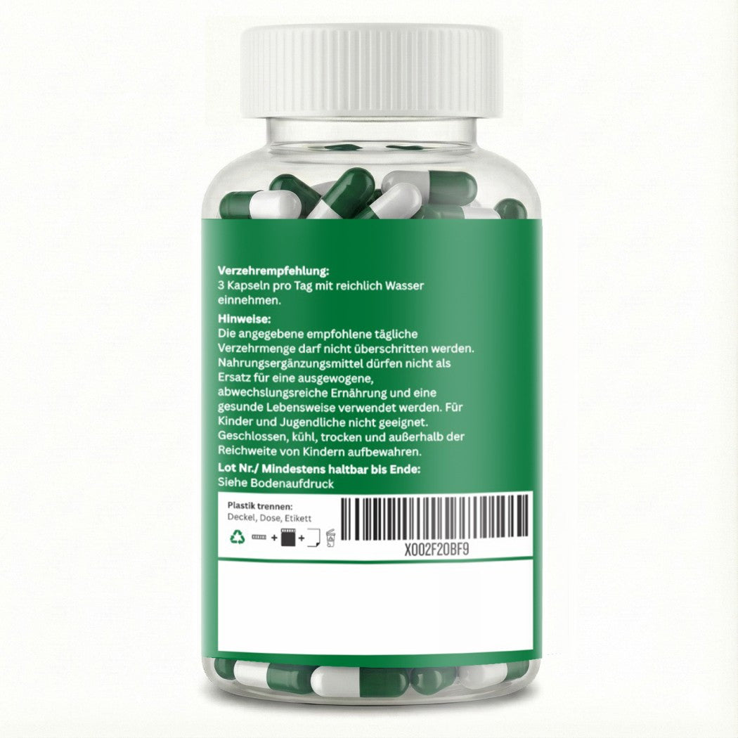 Cápsulas de Moringa de Alta Dosis – 1500 mg Dosis Diaria – 180 Cápsulas Veganas de Moringa – Hechas de Polvo de Moringa – Suplemento de Moringa Probado en Laboratorio – Sin Aditivos