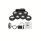 Batería electrónica, 7 pads enrollables, kit de batería midi portátil con altavoz incorporado/pedales/tomacables para auriculares, excelente regalo de vacaciones para principiantes