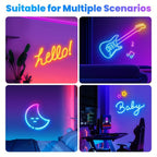 Tira de LED Neon RGB Inteligente Mejorada de Mexllex con Control por App/Control Remoto, Varios Modos, Funciones de Temporizador y Sincronización de Música para Gaming y Decoración de Habitaciones