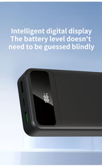 Batería externa | PD66W Carga Súper Rápida, Batería Portátil de Alta Capacidad 50000mAh, Pantalla LED de Energía/Puertos de Salida Rápida Dobles