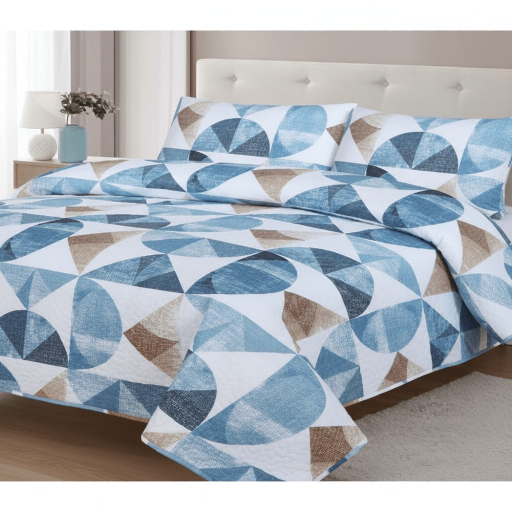 Edredón Ligero Estampado de Verano, Colcha Pinsonic de Microfibra Reversible Bouti, Cubrecama Moderno con Patrón en Relieve Transpirable para Todas las Estaciones, Decoración de Dormitorio para Primavera y Verano (Sin Fundas de Almohada) para Todas las Ta