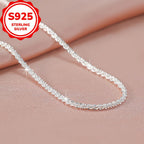 Collar con cruz brillante de plata esterlina S925, cadena de clavícula minimalista y moderna en estilo étnico para mujeres, resalta la personalidad y la elegancia.
