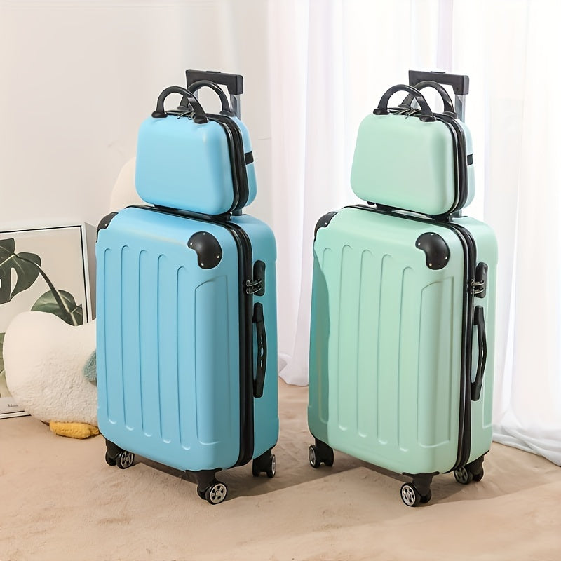 Equipaje de 24 pulgadas de nuevo estilo para hombre y mujer, maleta de mano de 20 pulgadas con esquinas reforzadas, candado con contraseña y mango telescópico engrosado, neceser a juego, esencial para viajar