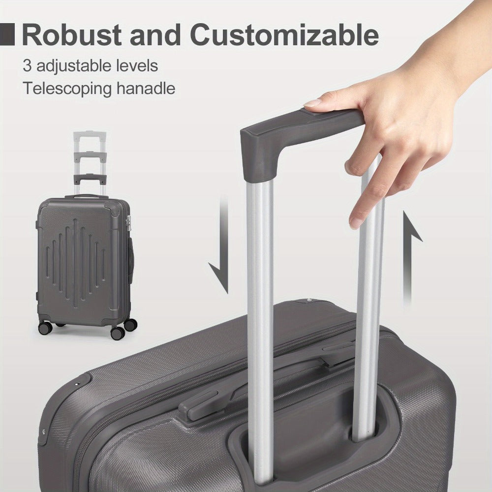 Maletas de Viaje 2 Piezas con Ruedas Giratorias, Ligero y Aprobado para Aerolíneas, Carcasa Dura ABS, Tamaño 12"+20", Set de Equipaje de Mano