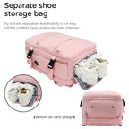 Mochila de Viaje para Cabina de Avion 45x30x20 para Vuelo Barato Equipaje de Mano y Espaciosa con Compartimento para Zapatos y Mochila Antirrobo Multifuncional para Viajes 2210.