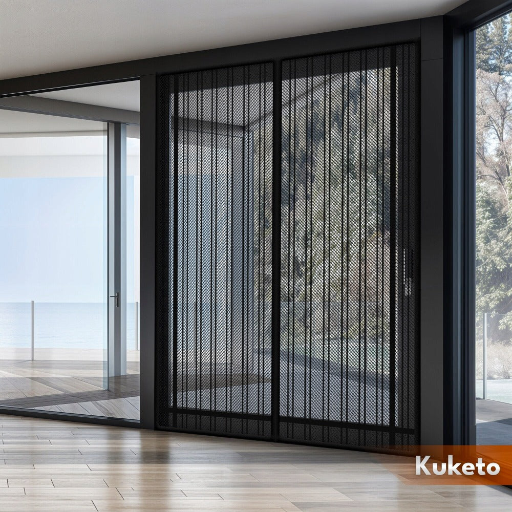Mosquitera - Magnética Multidimensional para Puertas y Ventanas de Balcón - Mosquitera con Cierre Automático - Variantes de Ancho 80-160 Cm - Longitud 210/220 Cm - Diferentes Colores - para Hogar, Apartamento y Balcón - Protección contra Moscas y Mosquito