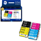 Cartuchos de Tinta Compatibles para Epson 603XL - Tanques de Tinta de Alto Rendimiento XL de Repuesto, Adecuados para Impresoras Epson Expression Home XP-2100/XP-2105/XP-3100/XP-3105/XP-4100/XP-4155 y Workforce WF-2810/WF-2830/WF-2835/WF-2850 (Marca Compa