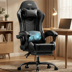 Silla de gaming, silla ergonómica para videojuegos para adultos, silla de ordenador para gamer con reposacabezas, soporte lumbar de masaje, silla de oficina giratoria
