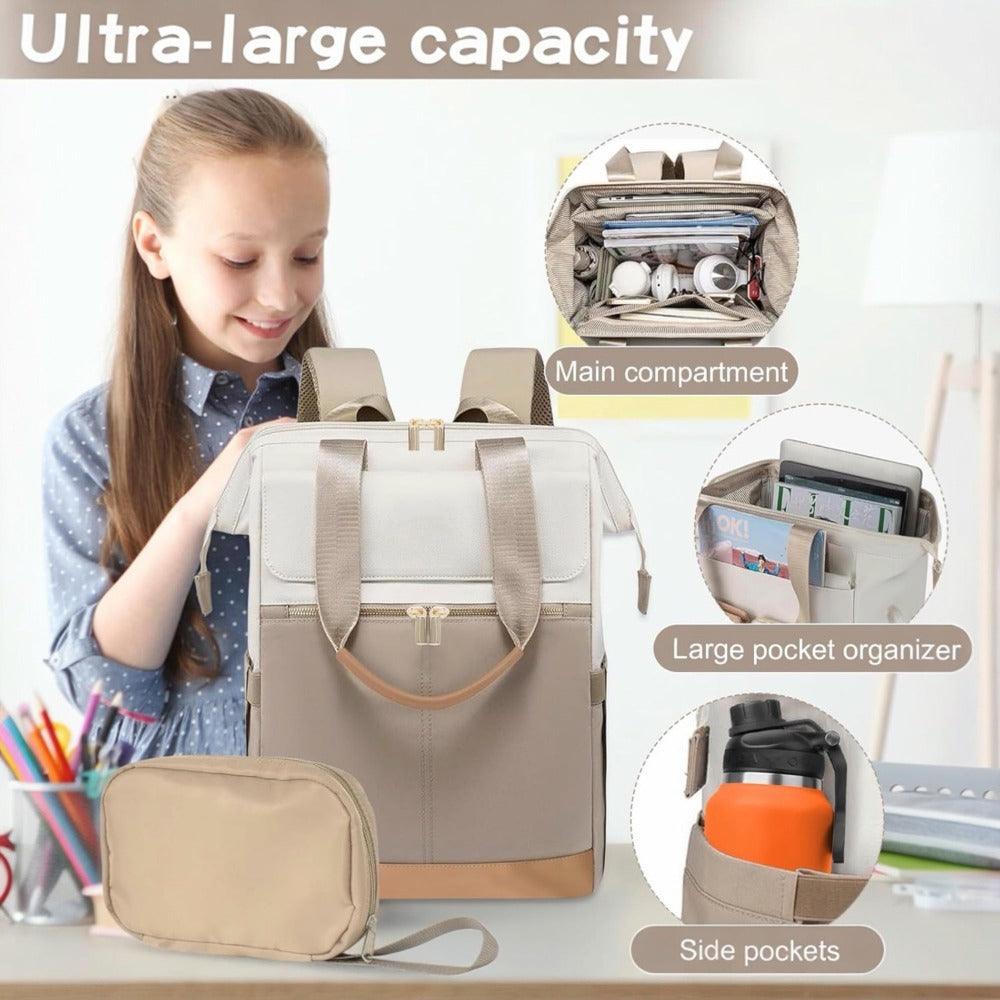 Mochila Portatil Mujer, 15.6 Pulgadas Antirrobo Backpack, Mochilas para Ordenador Portátil para la Profesora Trabajo Viajes Universidad Colegio
