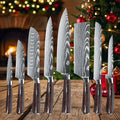 Juego de 5 piezas/Juego de 8 piezas [Caja de regalo + Sello de cintura], Juego de cuchillos de cocina, Cuchillo de chef, Cuchillo para rebanar, Corte de carne y pescado, Un juego puede preparar una variedad de ingredientes, Cocina casera, Hoteles, Restaur