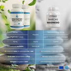 Magnesio Bisglicinato Vitamina B6 | 120 cápsulas | BioActiveLabs® | Fabricado en Europa GMP.