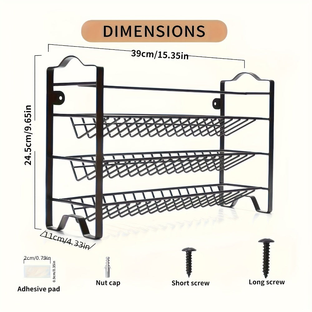 SAEIV Estante Vertical para Especias con Frascos, Un Estante de Pared Dorado de 3 Niveles para Especias con 24 Frascos de Especias de 120ml, Equipado con Etiquetas Impermeables y a Prueba de Aceite, Embudos, Bolígrafos y Caja de Almacenamiento de Especias