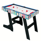 HLC Mesa de Juegos Multifuncional 4 en 1: Billar, Air Hockey, Ping Pong y Curling, diseñada especialmente para salas de juegos familiares. Disfruta del máximo entretenimiento multi-juego con un juego completo de accesorios (solo para adultos), sin batería