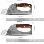 2 Piezas de Cuchillos de Cocina Ahorradores de Esfuerzo, Juego de Cuchillos de Chef Afilados de Alta Calidad, Cuchillo de Carnicero, para Picar Verduras, Pollo, Masa, Adecuado para Cocina, Restaurante, Utensilios de Cocina, Accesorios, Herramientas de Coc