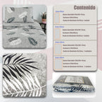 Juego de Sábanas 3 o 4 Piezas de Microfibra, Tejido Cepillado Super Suave, Incluye Sábana Encimera + Sábana Bajera Ajustable + Fundas de Almohada