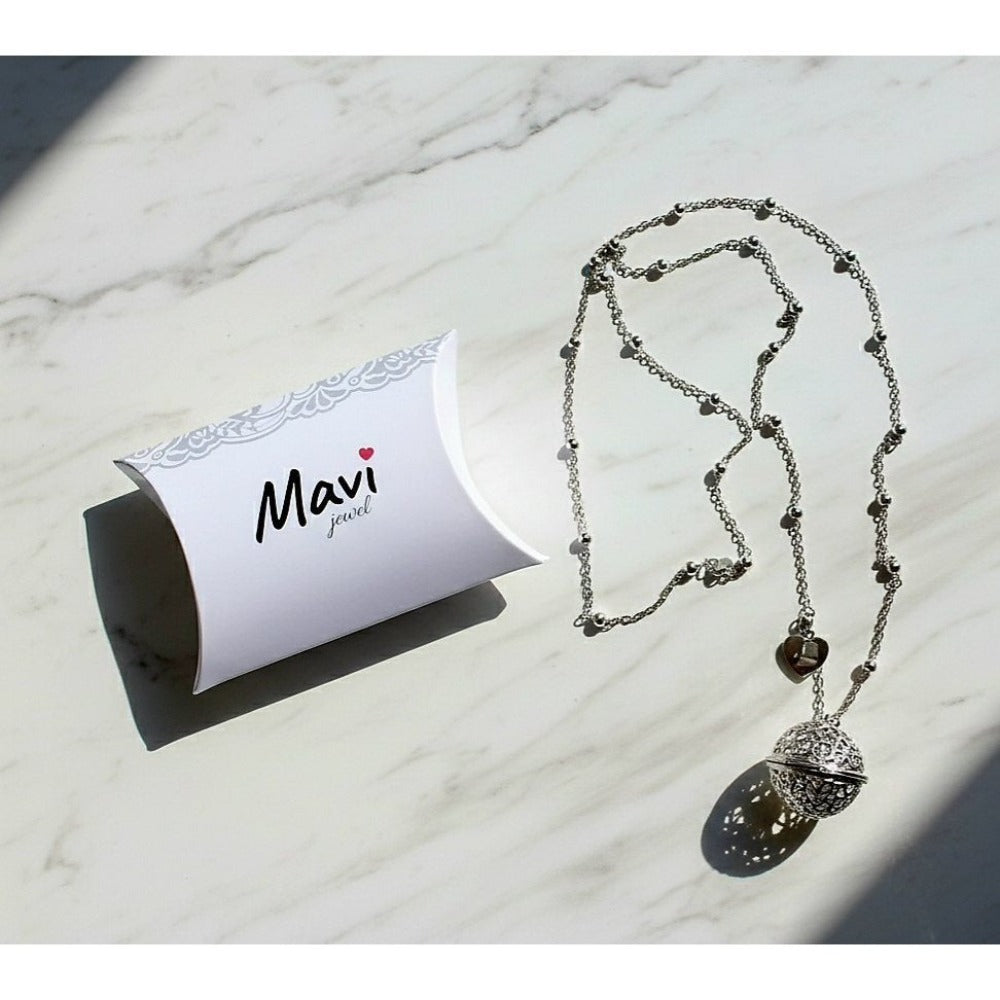Collar de Acero para Mujer con Colgante de Ángel en Color Plata