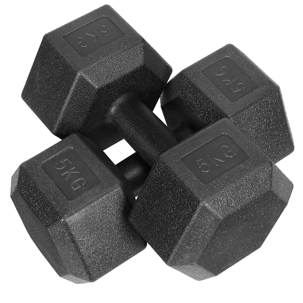 Juego de 2 Mancuernas Costoffs, Mancuernas de Hierro Fundido Hexagonales para Aeróbica, Gimnasia y Entrenamiento de Fitness