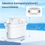 Paquete de 6 cartuchos de filtro de agua para jarra con filtro de agua B, jarra y hervidor con filtro de agua - Elemento filtrante de carbón activado para uso doméstico y exterior, reduce el cloro, la cal y las impurezas para un gran sabor