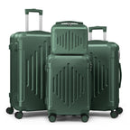 Maleta de Viaje Ligera con Protectores de Esquina, 4 piezas, Tamaño 12/ 20/ 24/ 28 Pulgadas, Carcasa Rígida Duradera, Ruedas Giratorias 360, Gran Capacidad Multifuncional