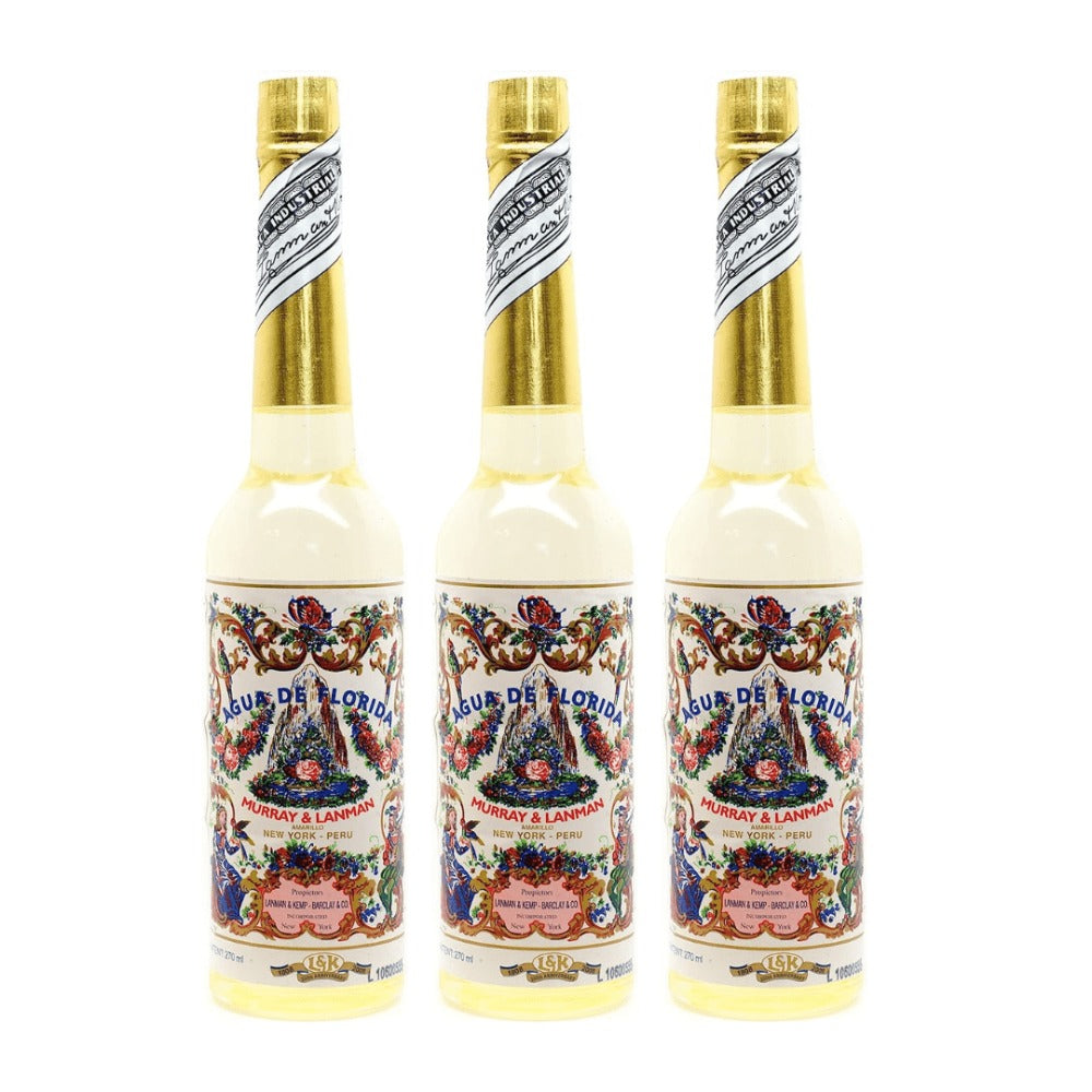 Florida Agua Pack 3 Botellas de 270ml. Murray Y LanMan. 810 ml Total. Amarilla Original