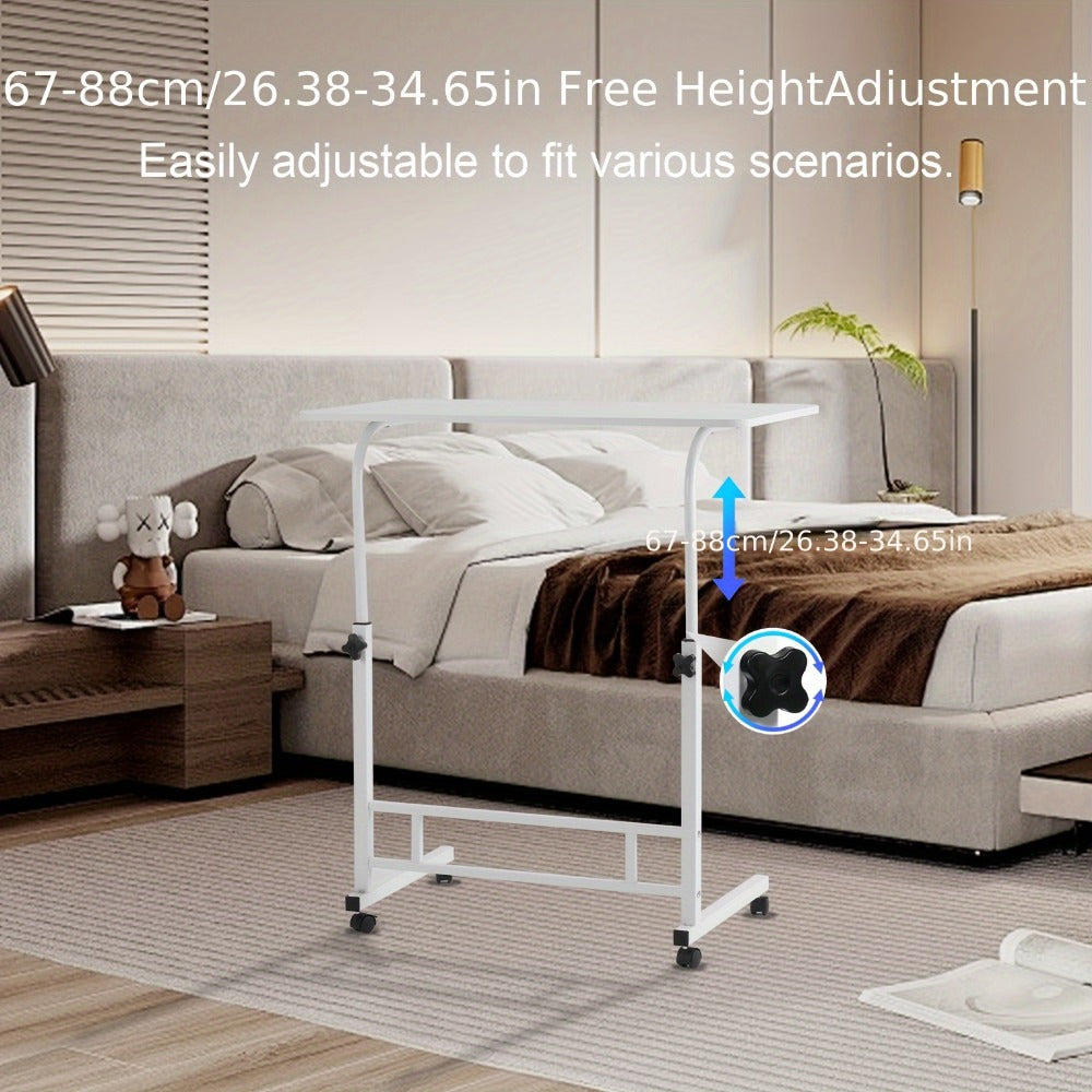 Mesa de Oficina Estación de Trabajo para Computadora: Escritorio Elevable de Altura Ajustable 67.06cm - 88.14cm, Escritorio Ergonómico Móvil para Computadora con Rueda Universal, Estable y Cómodo, Robusto y Duradero, Fácil de Instalar