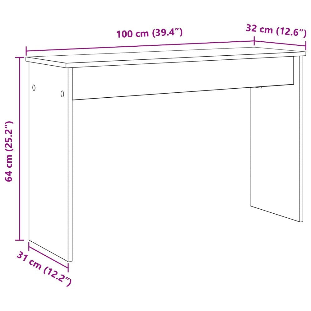 vidaXL Soporte para teclado 100 x 32 x 64 cm Madera de ingeniería, Soporte de teclado rectangular moderno, mueble musical duradero para colocar instrumentos en casa y ayuda para la práctica