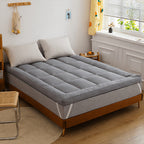 Cubrecolchón, Cubrecolchón Acolchado Ajustable Extrasuave y Transpirable para Espalda, con Bandas Elásticas Fuertes, Relleno y Cubierta de Poliéster de Felpa Suave, Transpirable, Comodidad de Lujo para Todas las Estaciones para Dormitorio, Habitación de I